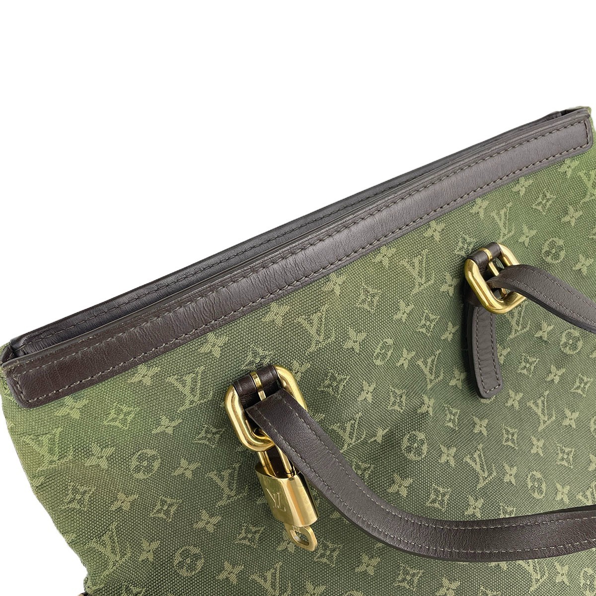 Louis Vuitton Monogram Mini Francoise 3way Cotton Leather Khaki Tote bag 4617