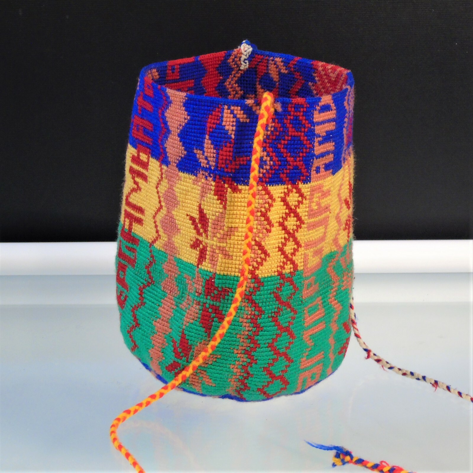 Woven Bag Hippie Boho Crossbody Colorful Bucket Purse