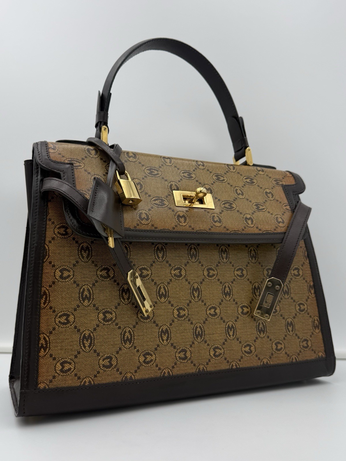 🐢MORABITO 1905 PARIS • 1970-80’s Vintage Monogram SCALA 32 Bag • Made in FRANCE