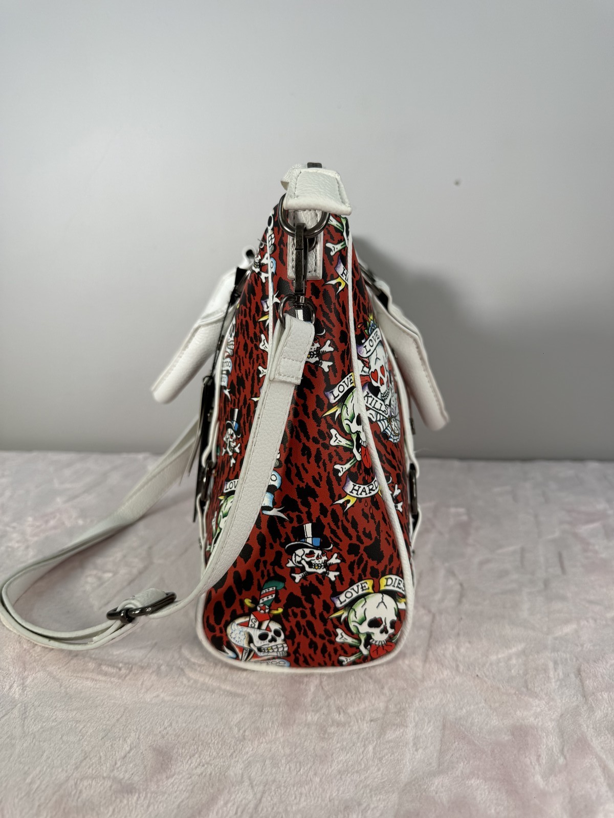 Ed Hardy Love Kills Slowly leopard bag