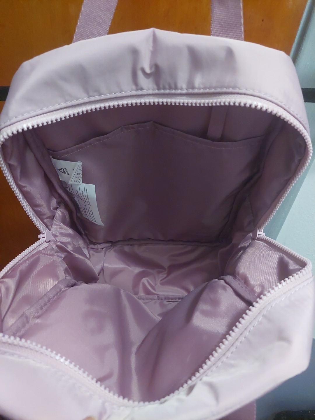 Reebok Smalk Mauve Pink Purple Zipper Close Backpack About 12x9x4