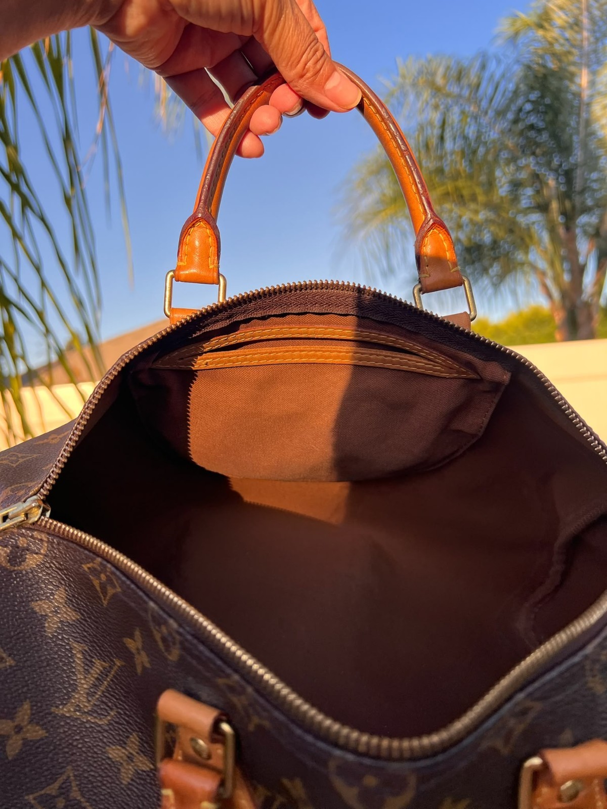 Louis Vuitton Speedy Duffle 35 Brown Canvas Monogram