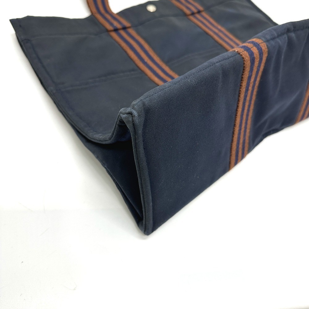 HERMES Fourre Tout GM Tote Bag Women Handbag Navy Canvas Width 46cm Height 31cm