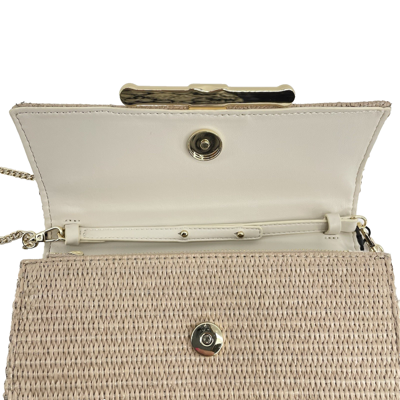 Ted Baker Cassy Crossbody Clutch NWT Beige Natural Floral Embroidered Bag