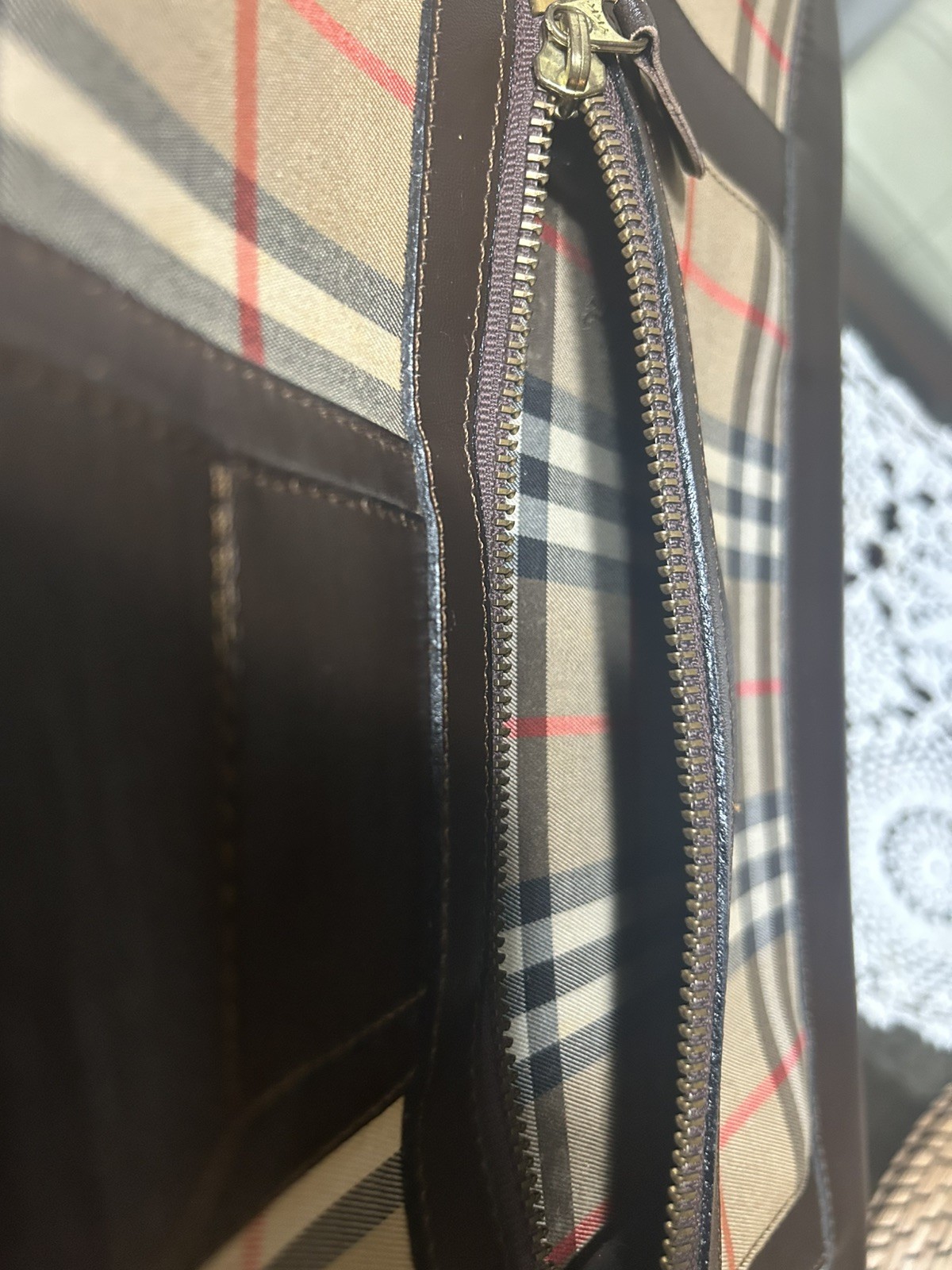 Vintage Burberry Beige Boston Large Travel Bag Haymarket Check Canvas