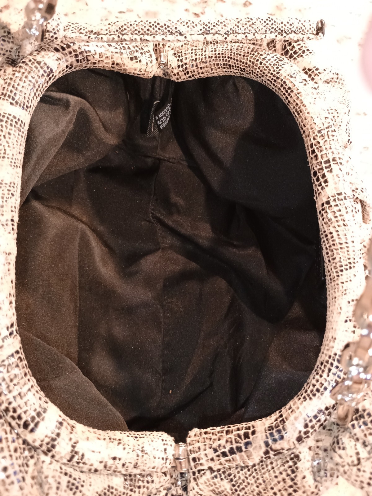 EXPRESS Soft Chain Strap Pouch Faux Snake Print Python Bag Purse Slouchy Bag