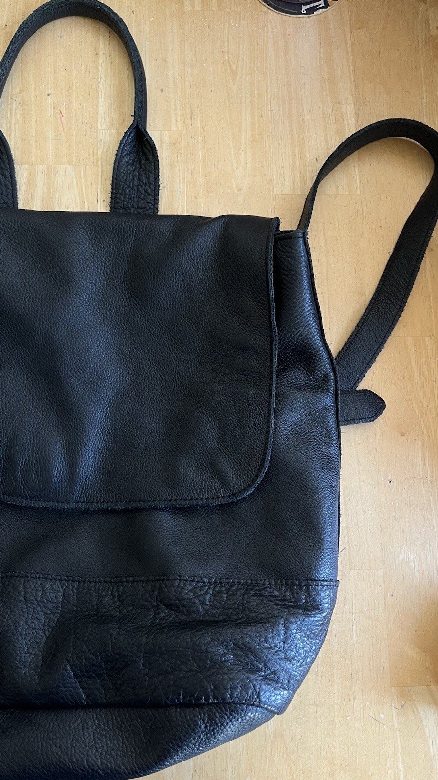 $446 CLYDE New York Handmade Luxury Large Calfskin Black ROOM BACKPACK Bag EUC!