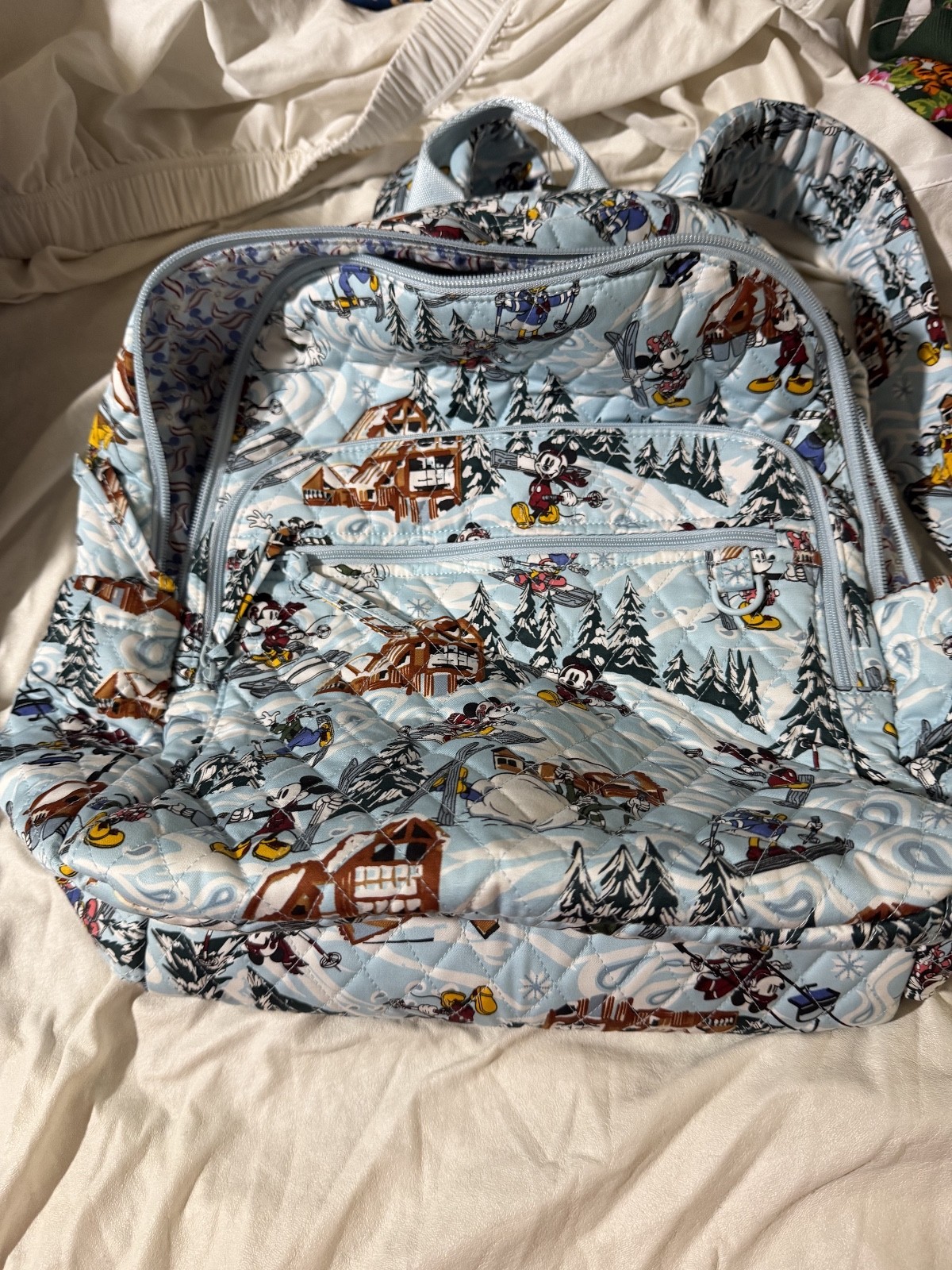 NWT Vera Bradley Disney Bancroft Backpack, Ski Weekend Mickey and Friends