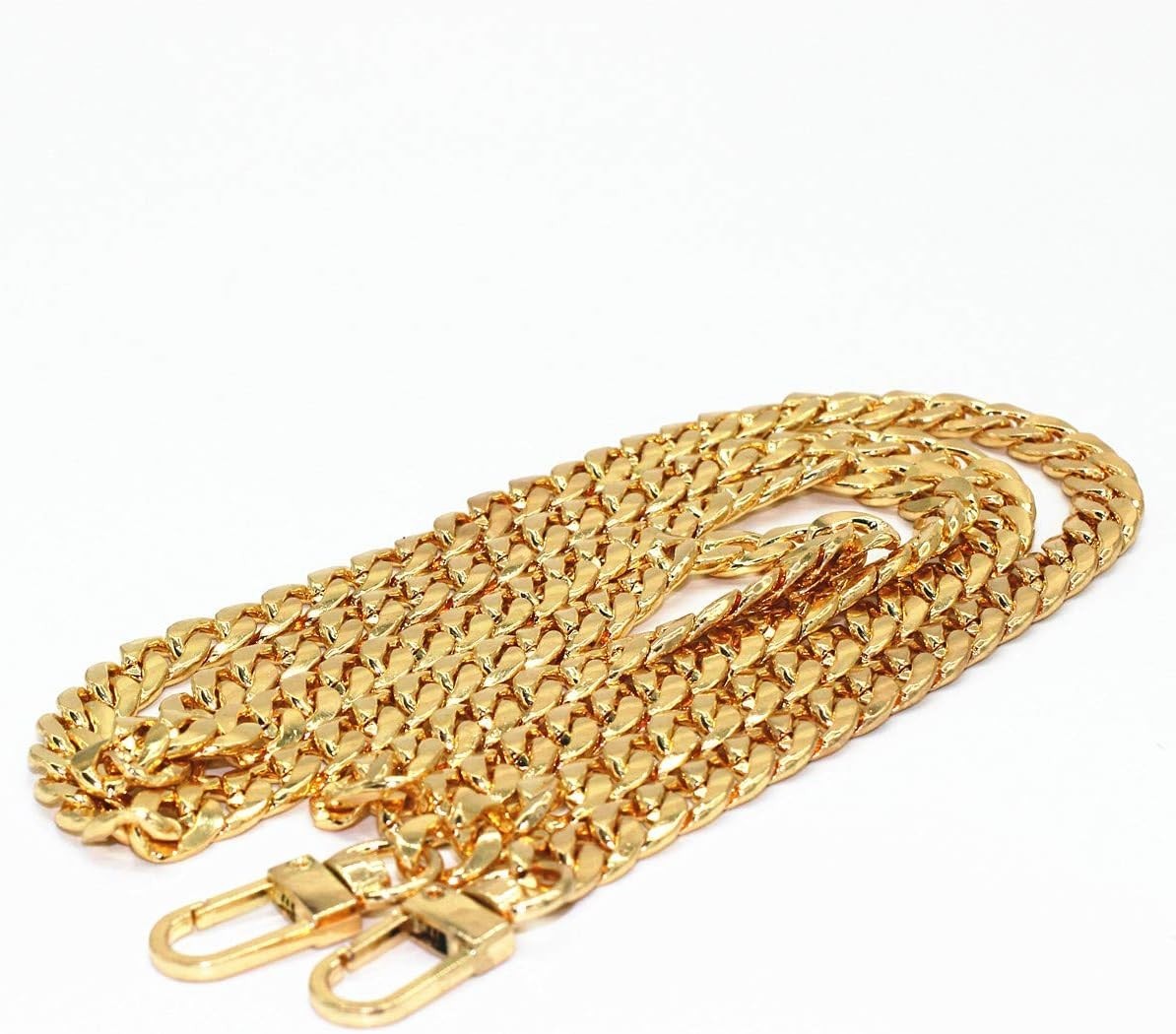 47″/120cm Gold Iron Flat Chain Handbag Shoulder Bag Crossbody Bag Purse Chain