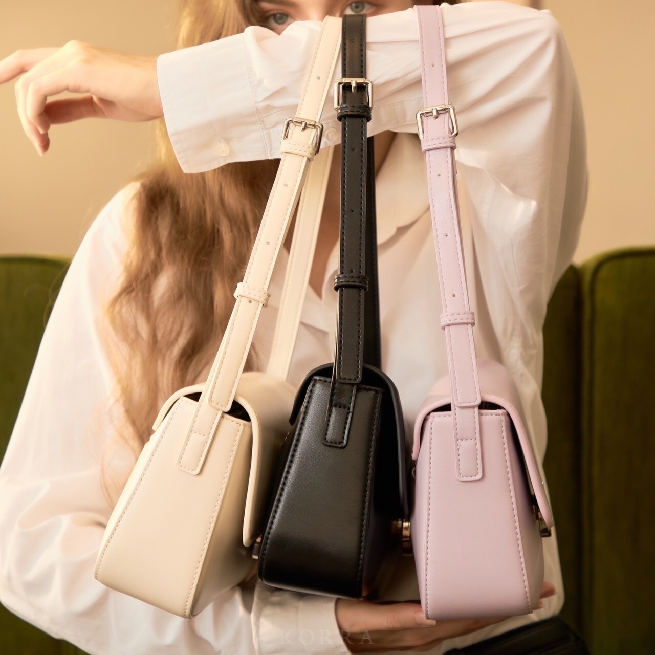 Shoulder bag with Pu premium leather 9.5 inch Korra brand