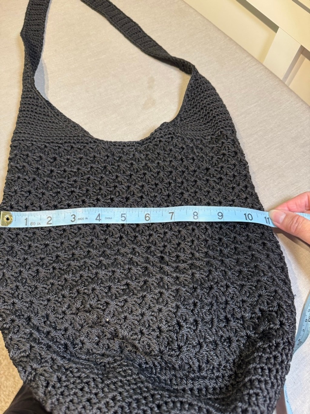 Women’s Unbranded Black Crocheted Shoulder Bag One Size