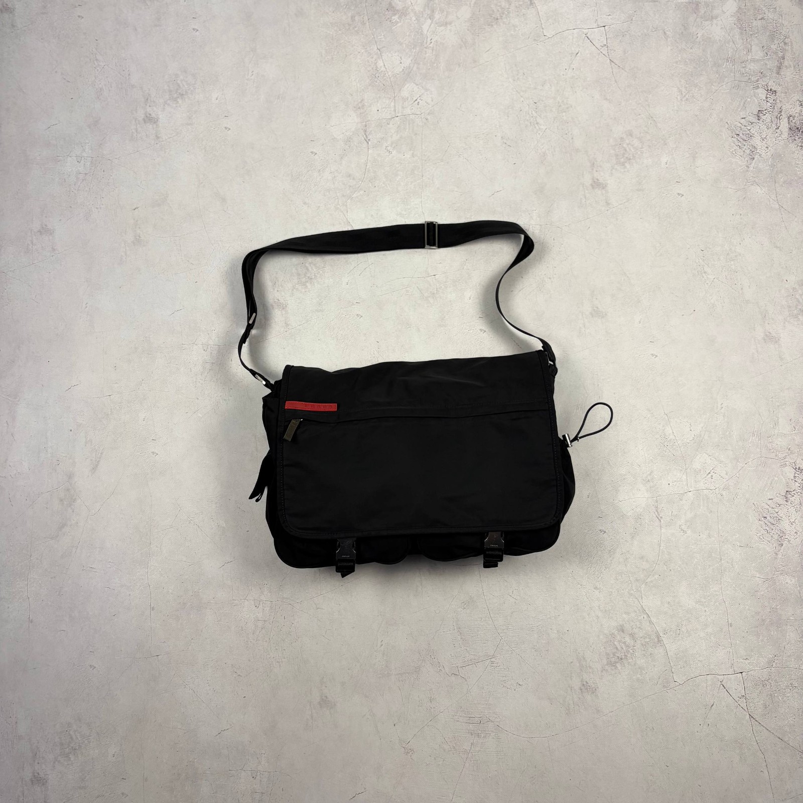 ❗️VERY RARE❗️PRADA Vintage Red Tab Nylon Bag Large