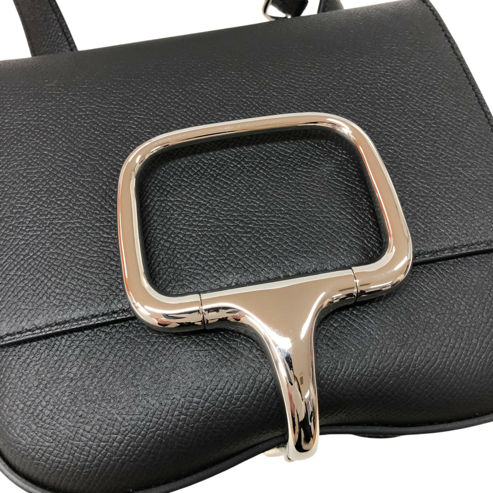 Hermes Della Cavalleria Mini Shoulder Bag Leather Noir Black Silver Hardware 99