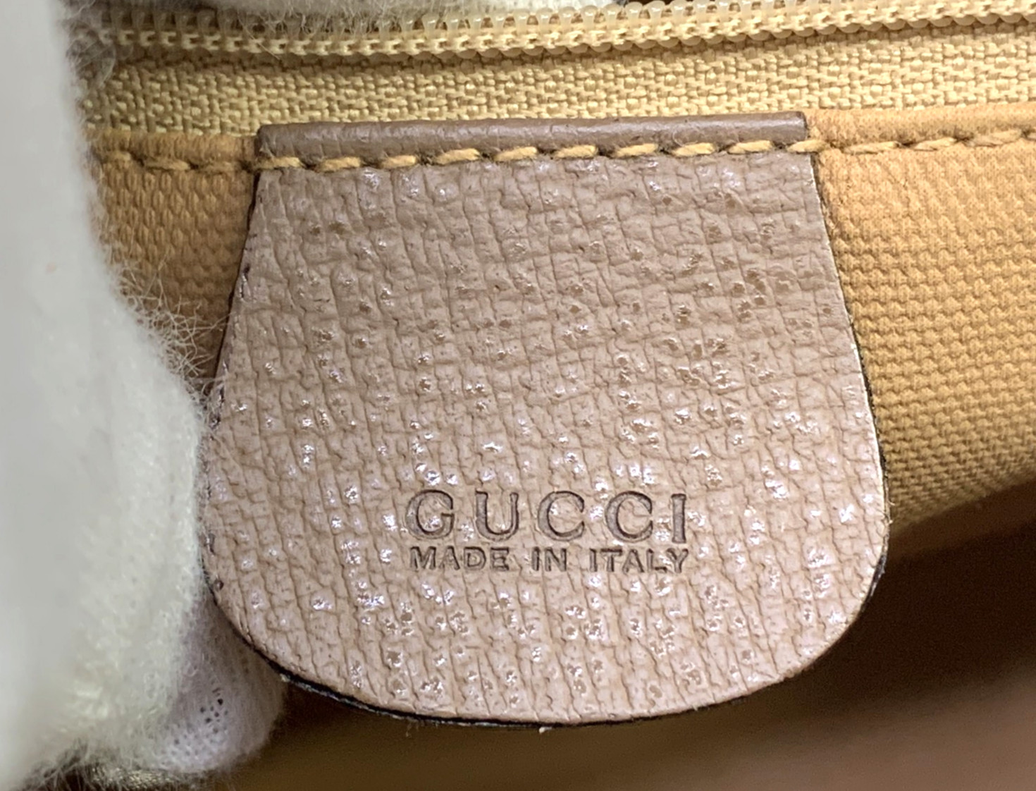 GUCCI VINTAGE Ophidia Shoulder Bag Sherry Line Brown Classic Large Authentic
