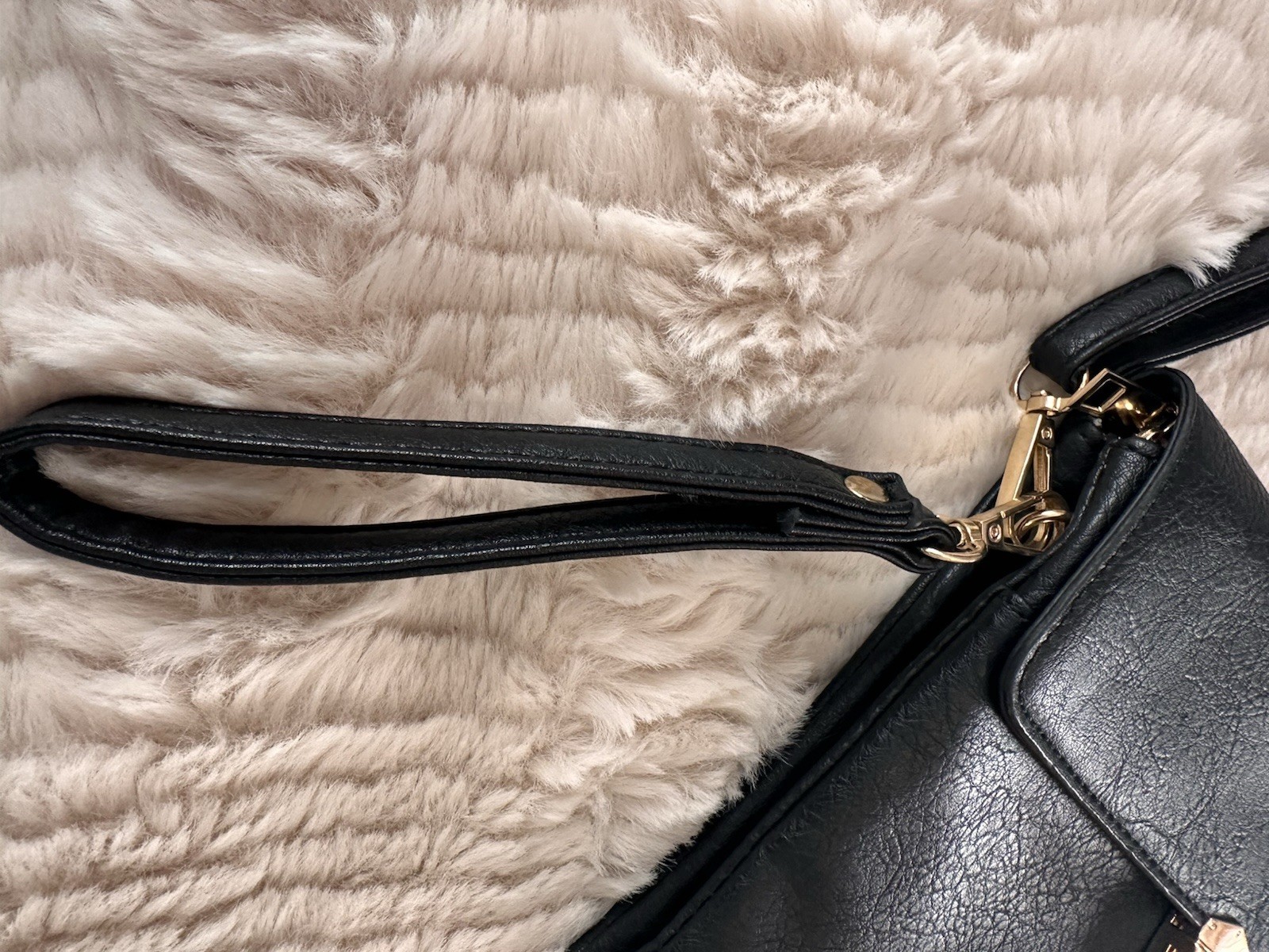Alyssa Vegan Black Clutch Shoulder