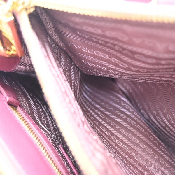 PRADA Galleria 2Way Shoulder Hand Bag Saffiano Leather Pink Italy 11CA830