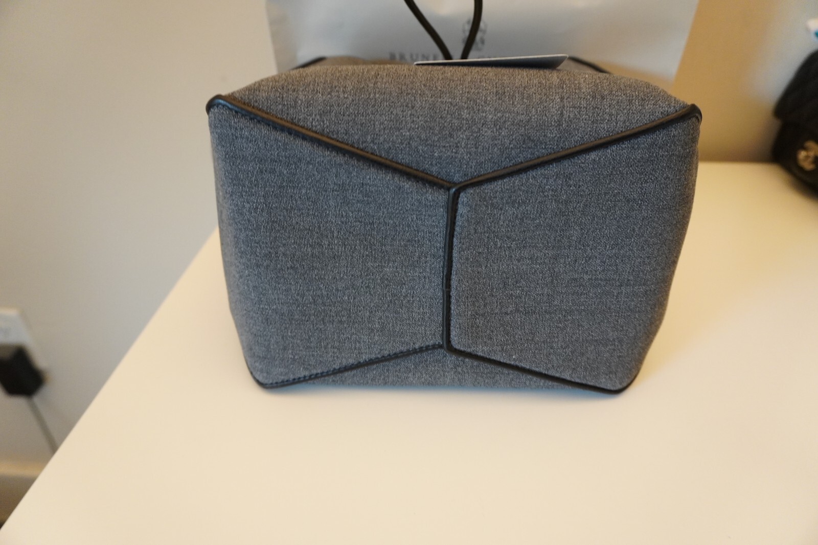 Brunello Cucinelli Duo Medium Bucket Bag Gray Monili New Tag Sleeper $2,700