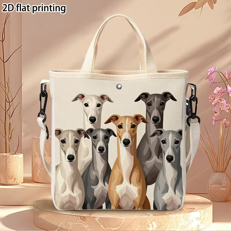 Whippet Greyhound Dog Tote Bag Shoulder Shopping Handbag Gift Animal Lover