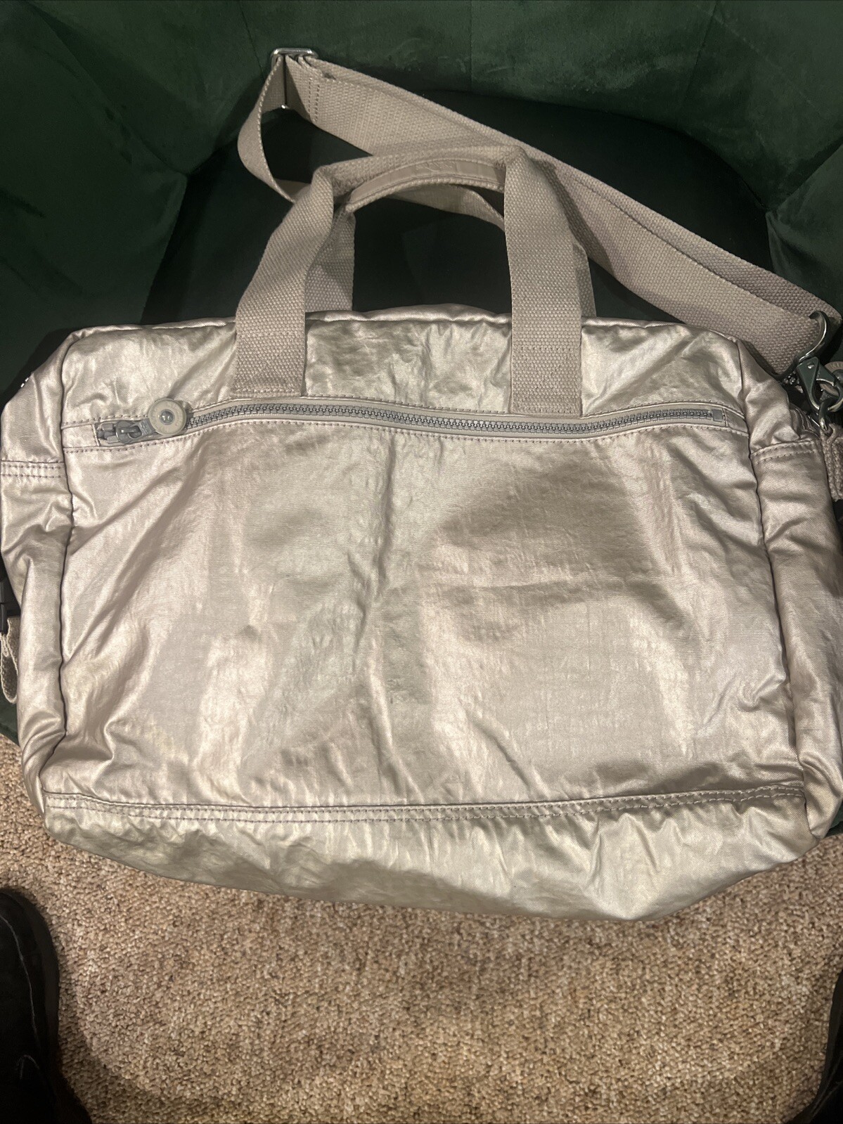 Kipling Silver Metalic Crossbody/tote Bag