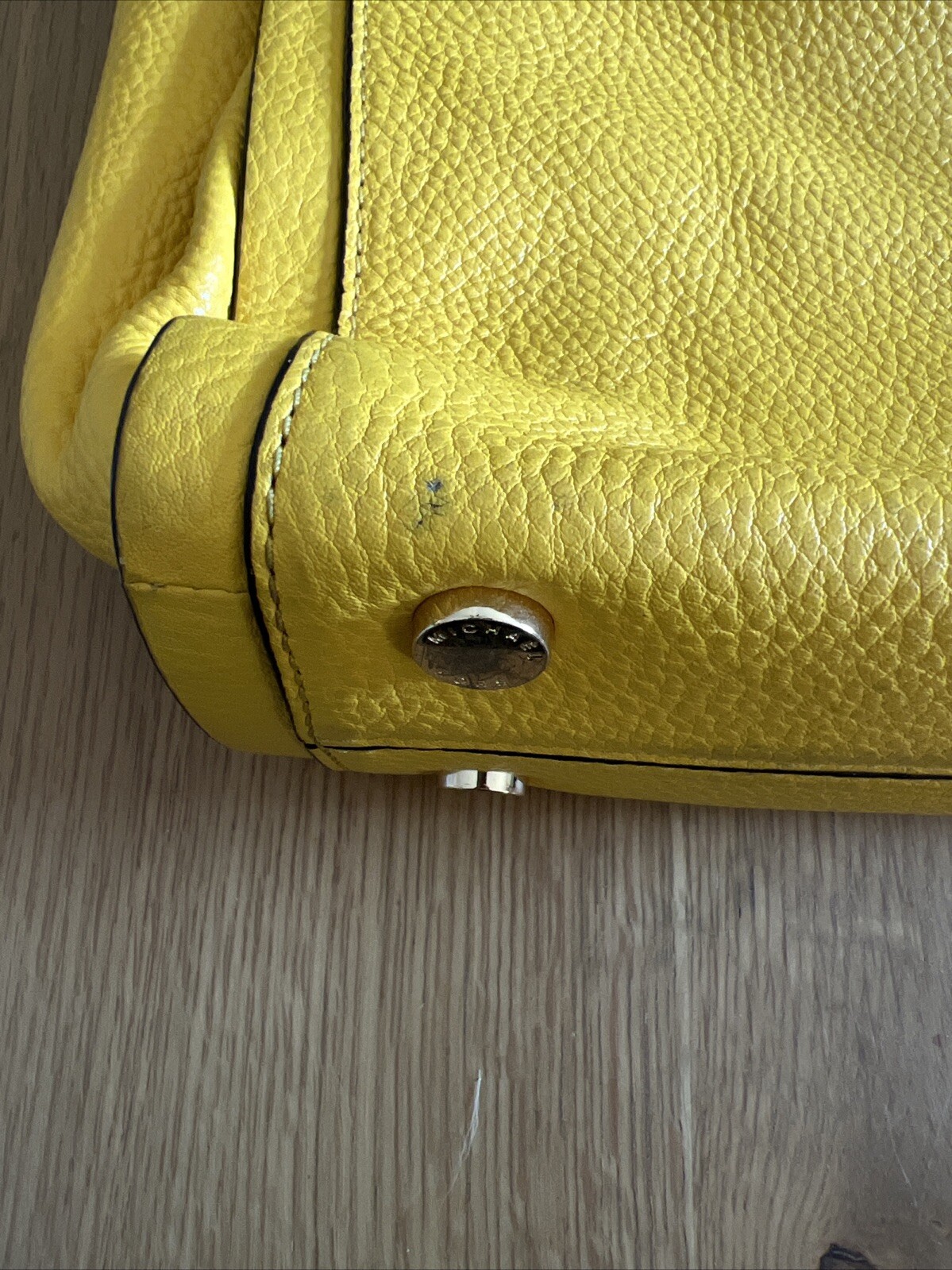 Micheal Kor’s Newbury Yellow Leather Shoulder Bag