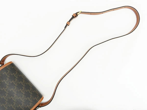 CELINE Triomphe Folco Medium Crossbody Bag 191502BZJ.04LU Tan Black Brown