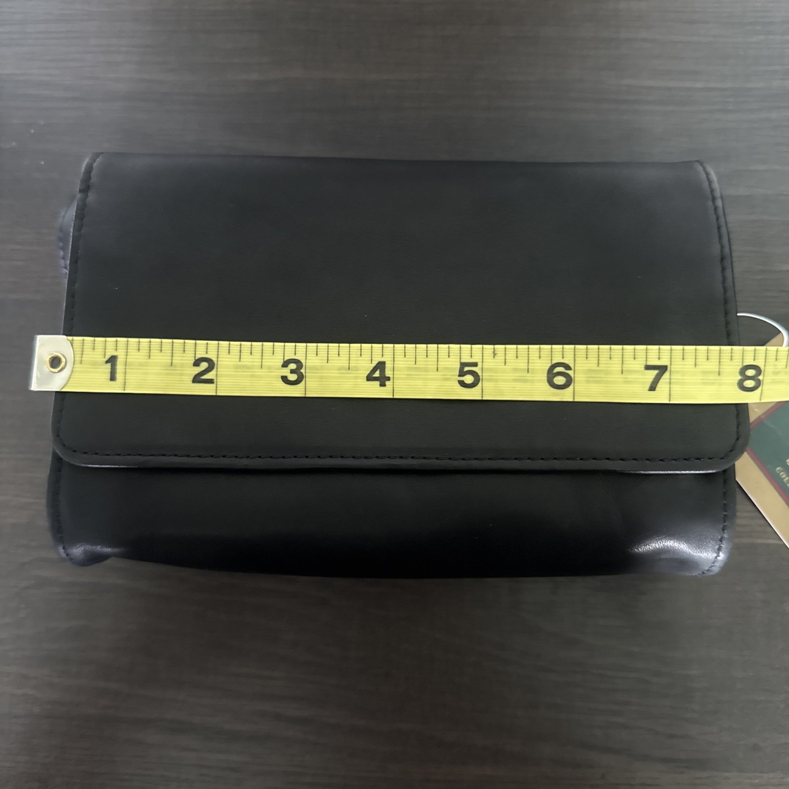 Rolfs Studio Collection Black Cowhide Leather Vintage Crossbody Purse NWT