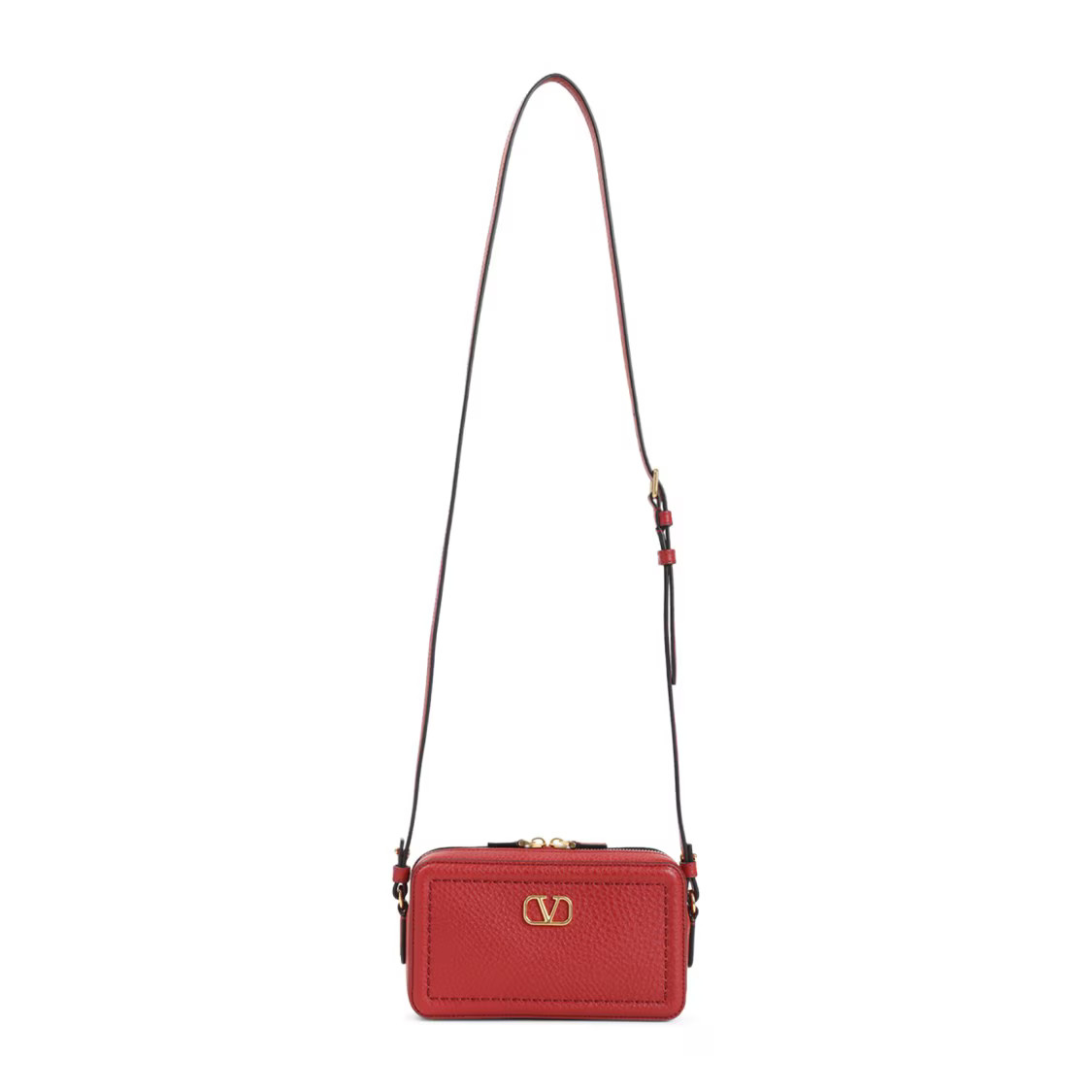 Valentino Vlogo Alltime Mini Leather Camera Bag Women’s Red