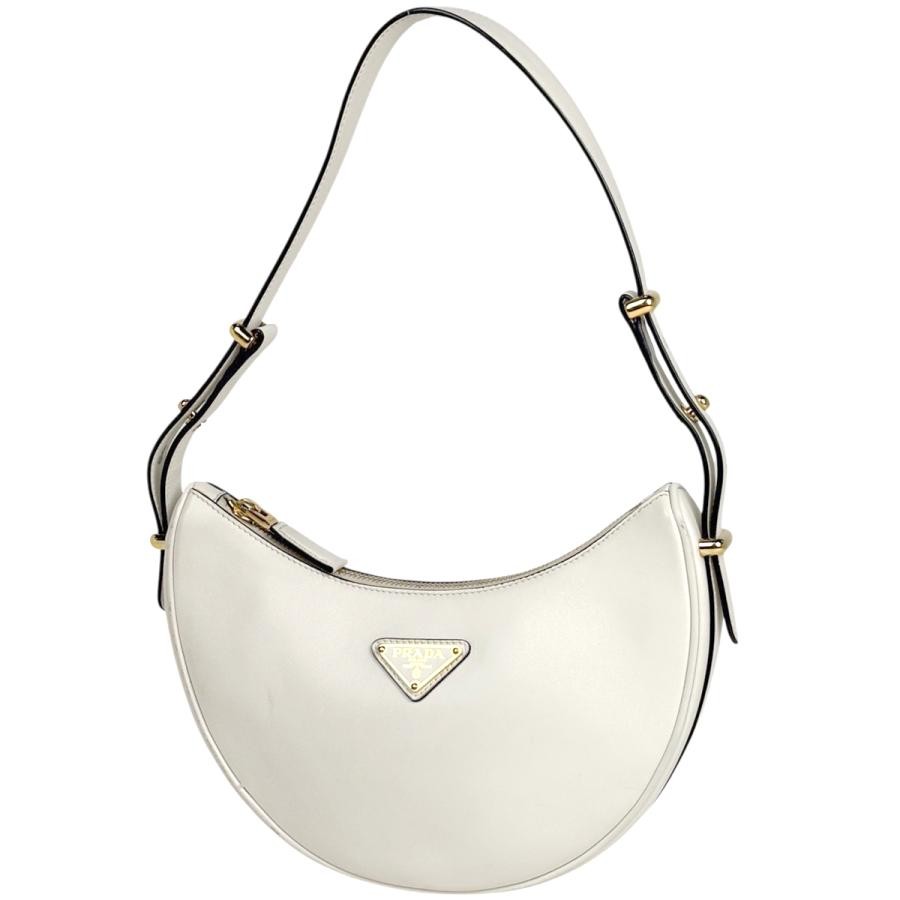 Prada Leather White Shoulder Bag 1BC194 #BS3060