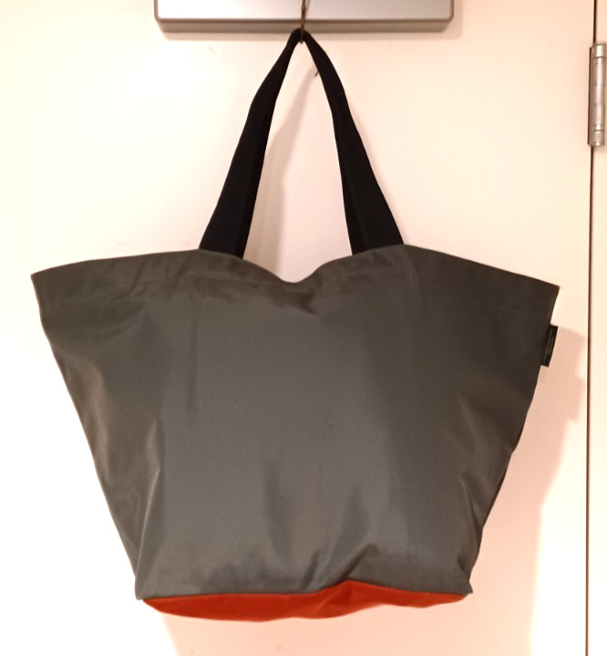 Herve Chapelier XL Travel Tote / Carry-On Bag – Gray with Rust Orange