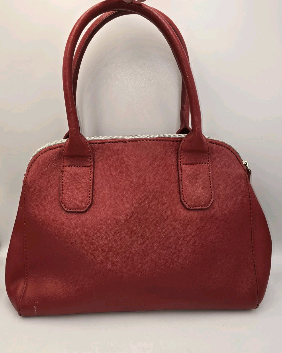 Reaction by Kenneth Cole Red Satchel Bag Double Handle 15x10x5 In