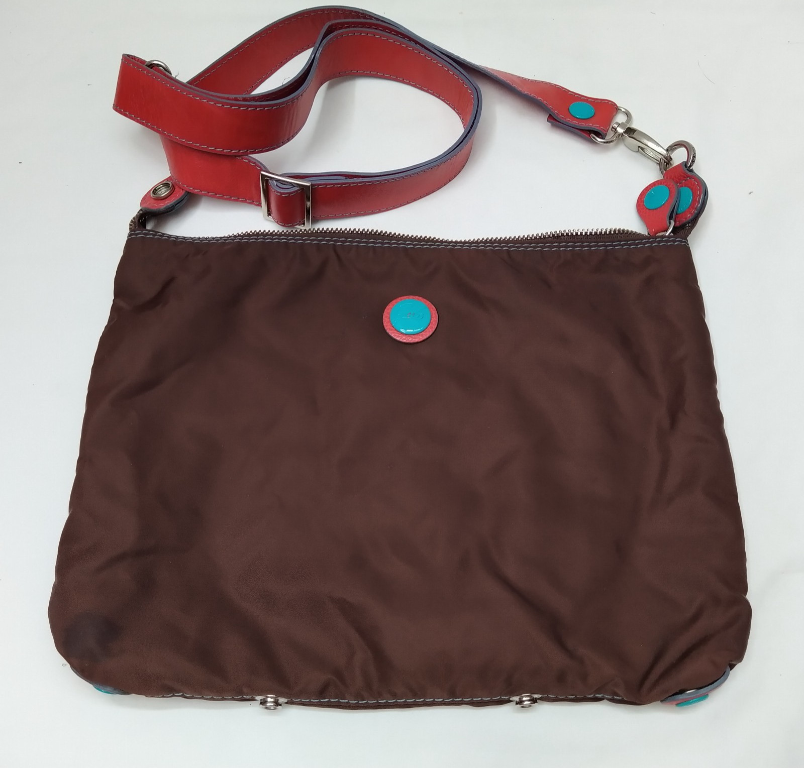 Gabs Red Leather Cube Double Handles Satchel Bag – Made in Italy