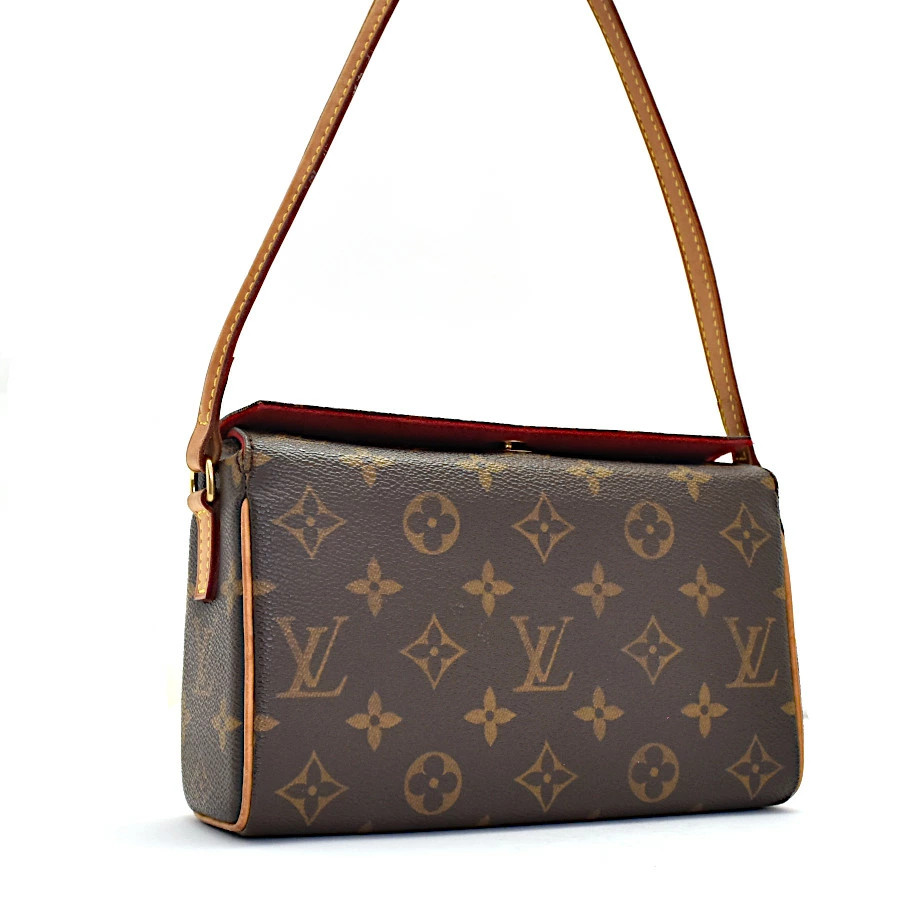 Louis Vuitton Handbag Recital Monogram M51900 Canvas Leather Brown