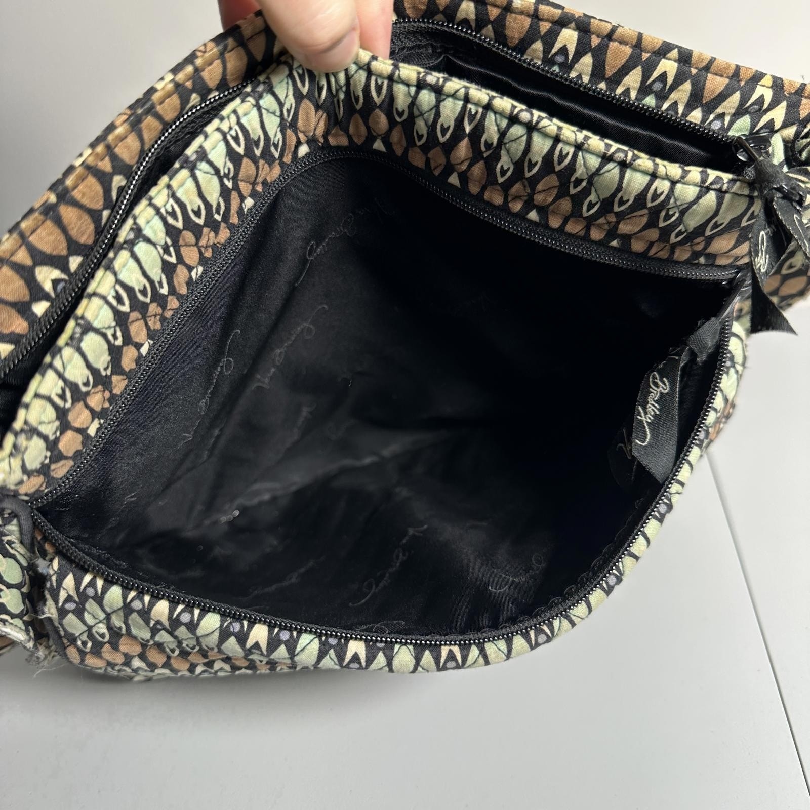 Vera Bradley Sierra Stream Double Zip Mailbag Crossbody With Allover Wear/Dirt
