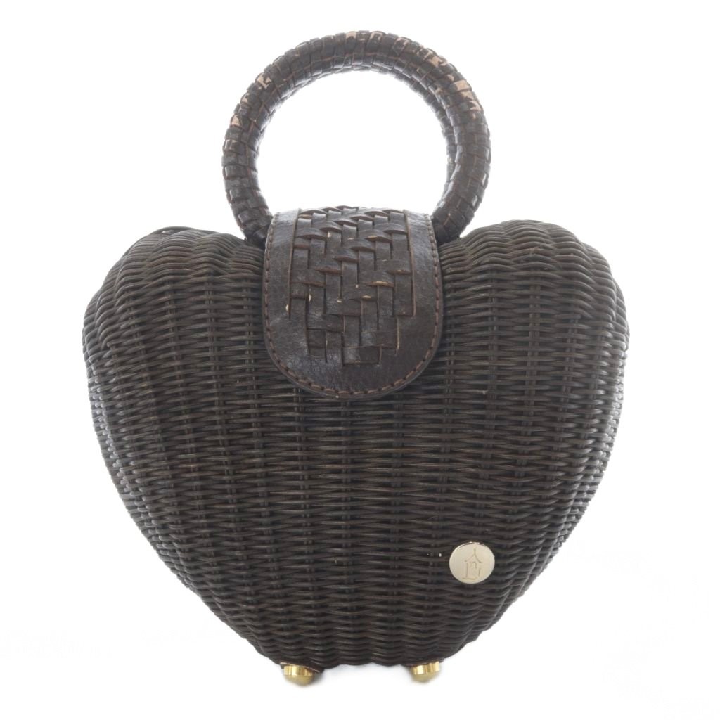 House of Anli Basket Bag Brown Leather Vintage B Condition 16cm/6.3in