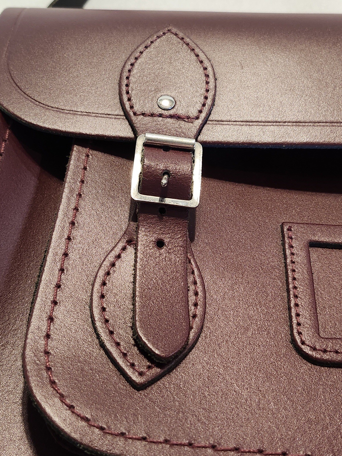 The Cambridge Satchel Company Oxblood Leather Messenger Crossbody Bag