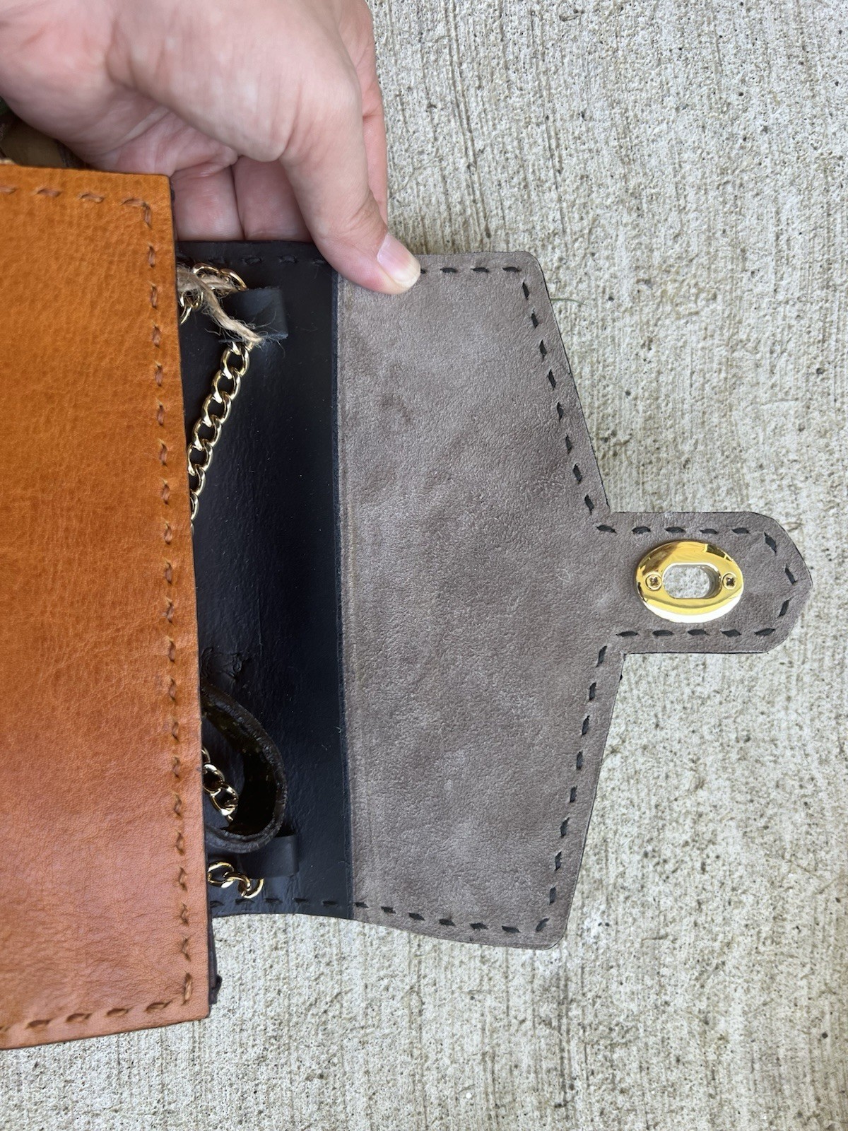 Florencia Italian multicolored Leather Crossbody Clutch