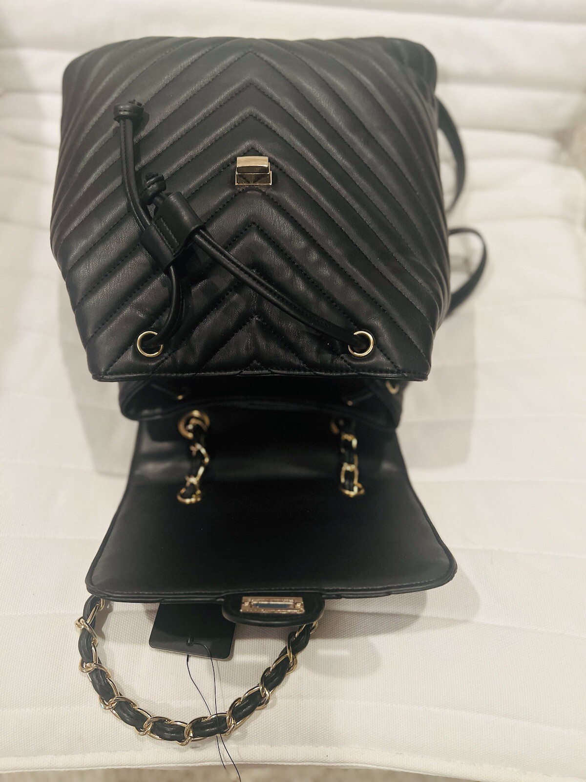 NWT Becool Chevron Quilted Extended Length Backpack