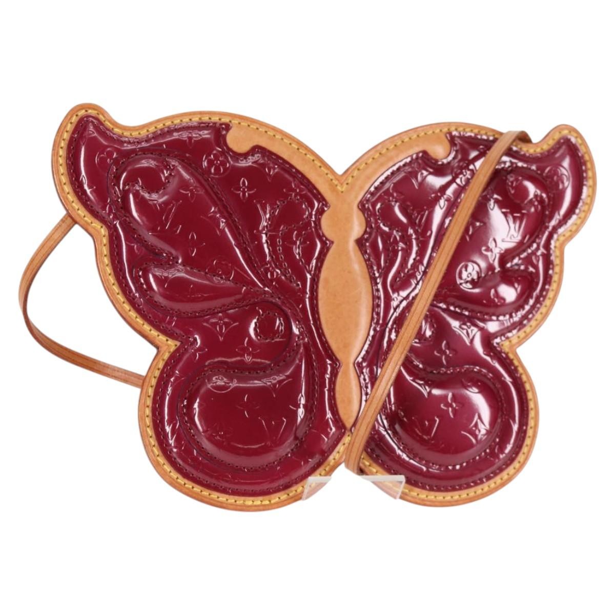 LOUIS VUITTON Vernis Pochette Papillon Shoulder Bag Purple M92270 Auth 116413SAM