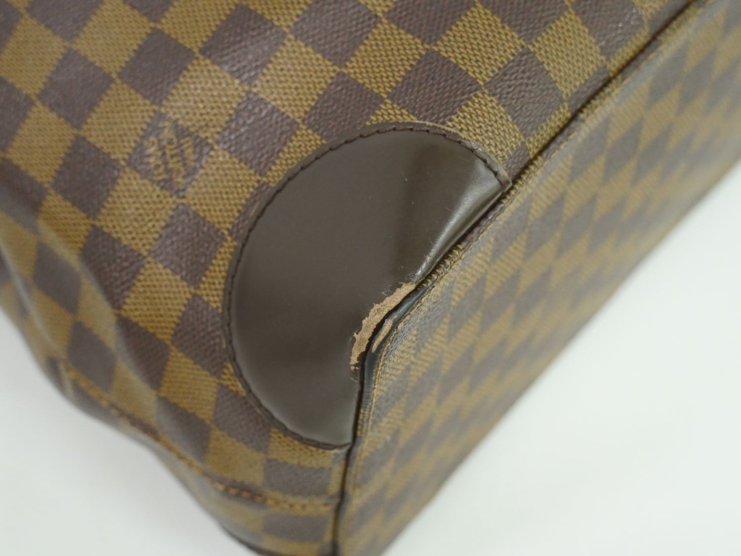 Auth LOUIS VUITTON Damier Hampstead GM Tote Bag Brown N51203 from Japan USED