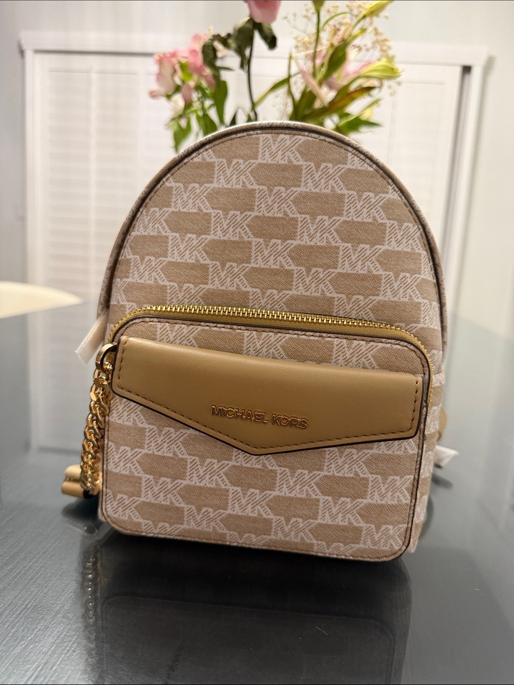 MICHAEL Michael Kors Maisie Camel XS 2 in 1 Logo Backpack