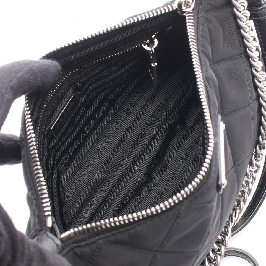PRADA Bag: Quilted 2WAY Shoulder Bag 1BH026 Black W22.5H13D6cm w/strap;
