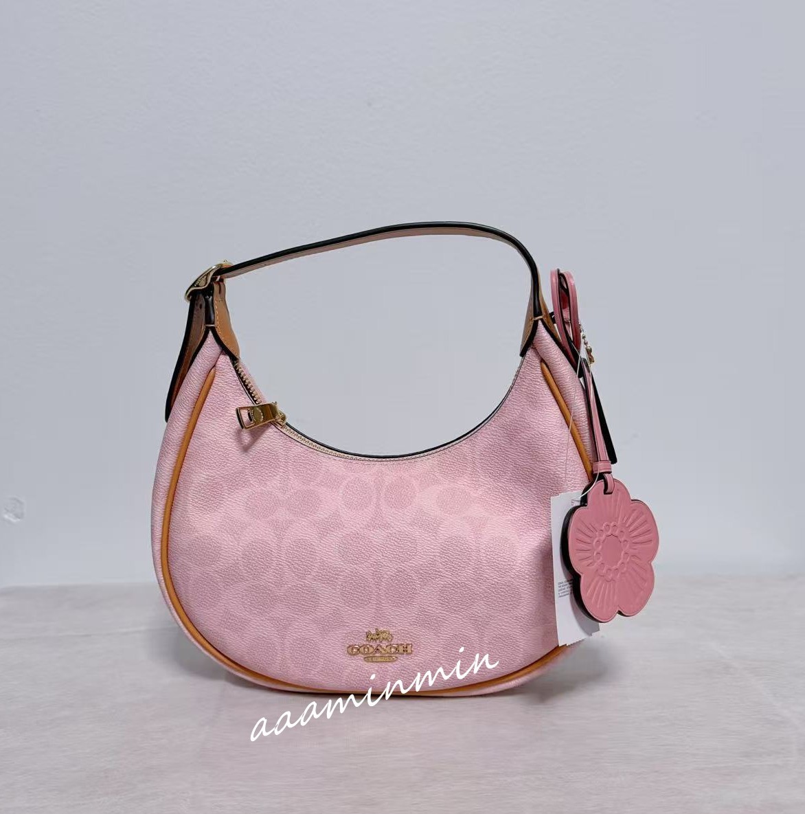 NWT Coach Emily Shoulder Bag In Signature Canvas With Charms CDW86