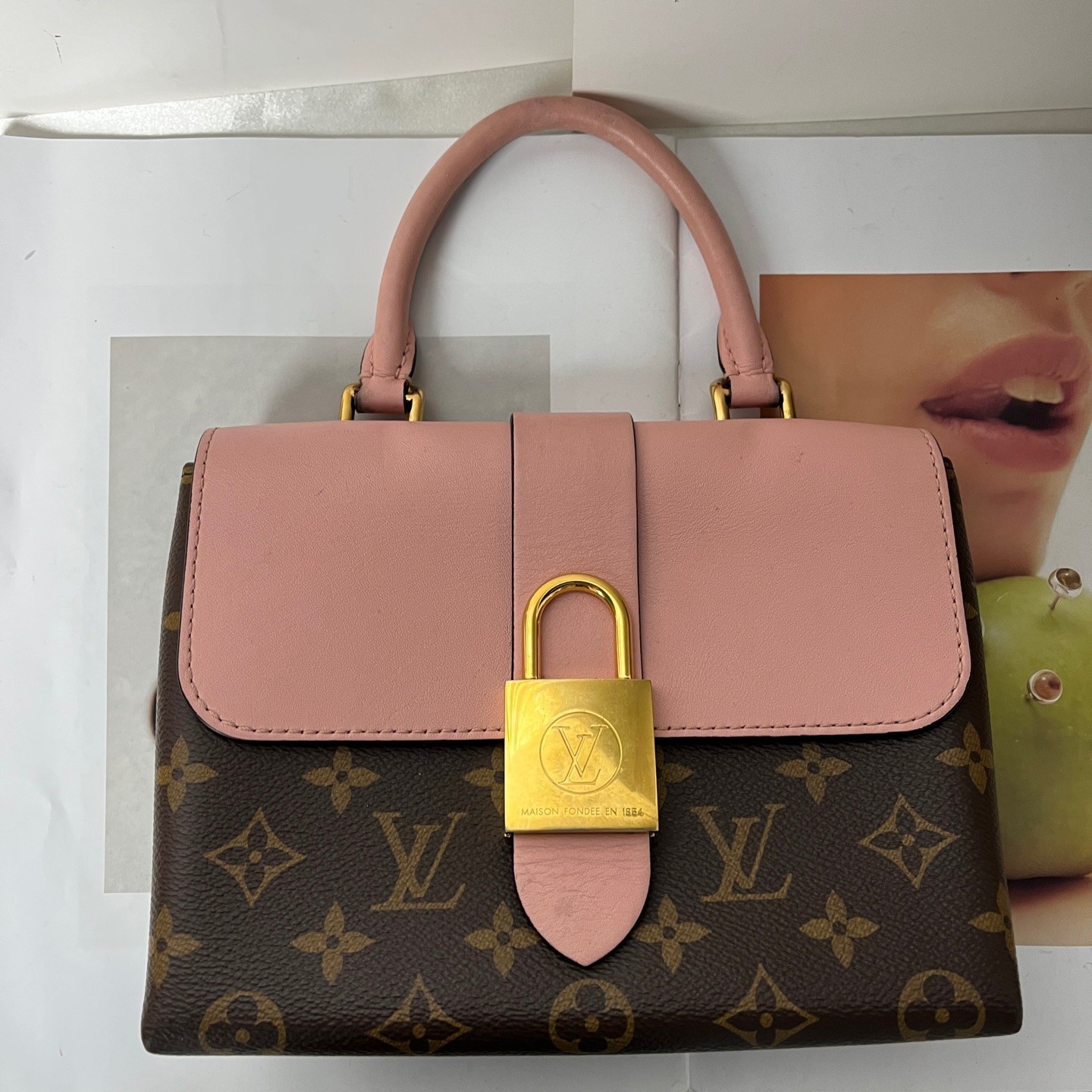 Louis Vuitton Locky BB Monogram with Pink Leather （21×15×7）cm