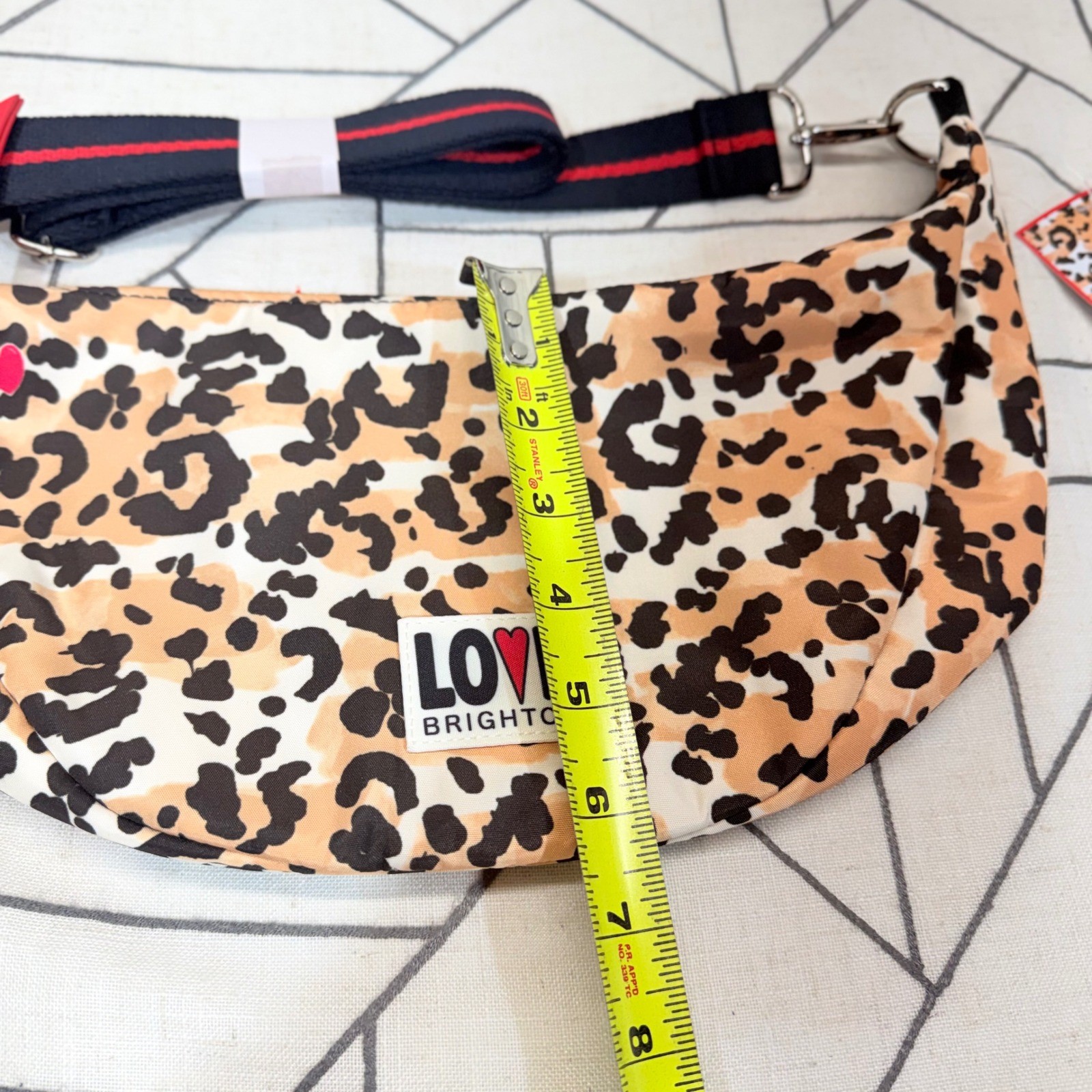 Brighton Spotted Love Swing Bag OS Tan Leopard Print Crossbody D30313