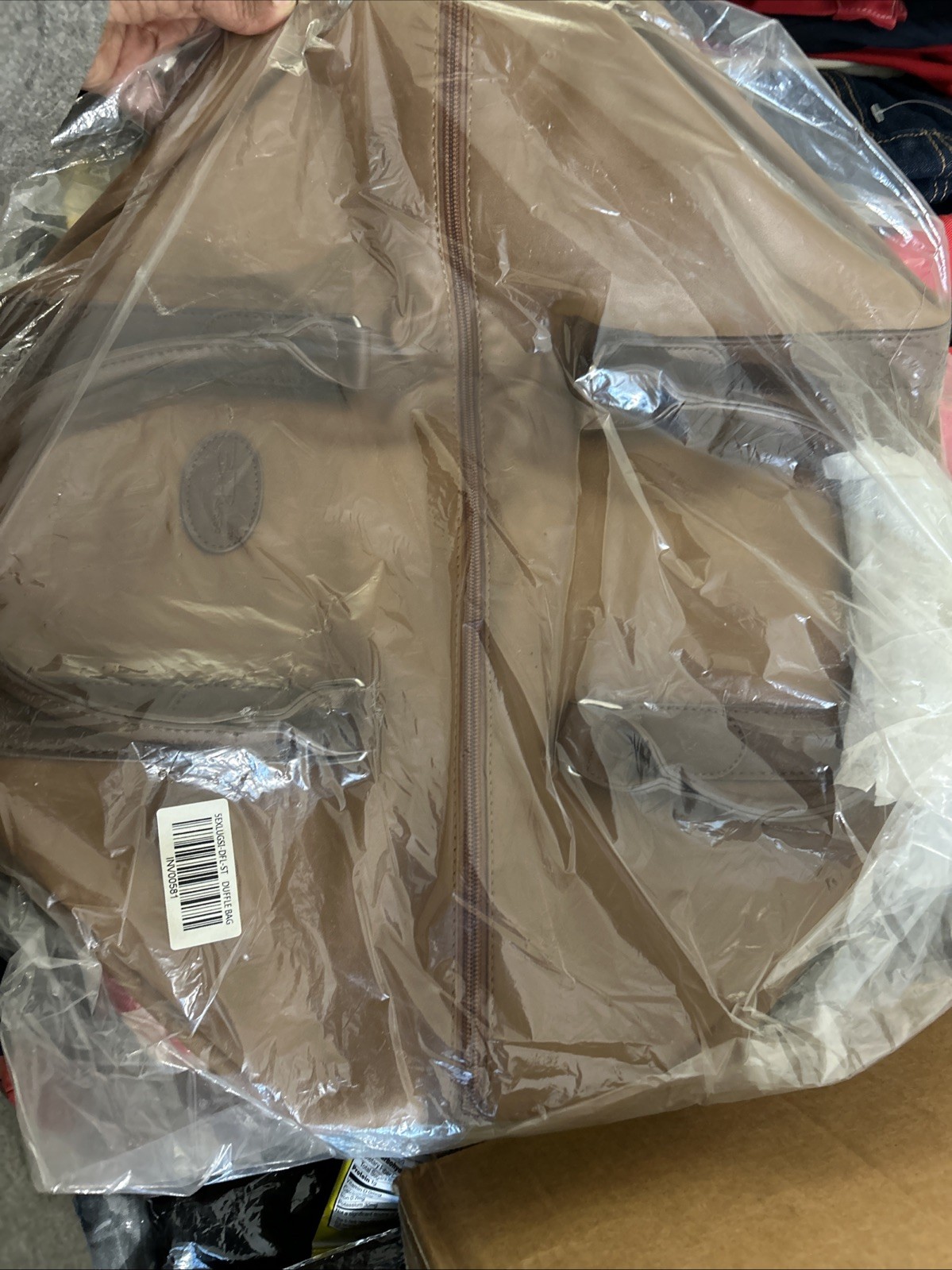 Brand New Sealed Bella Russo Brown Duffle Bag