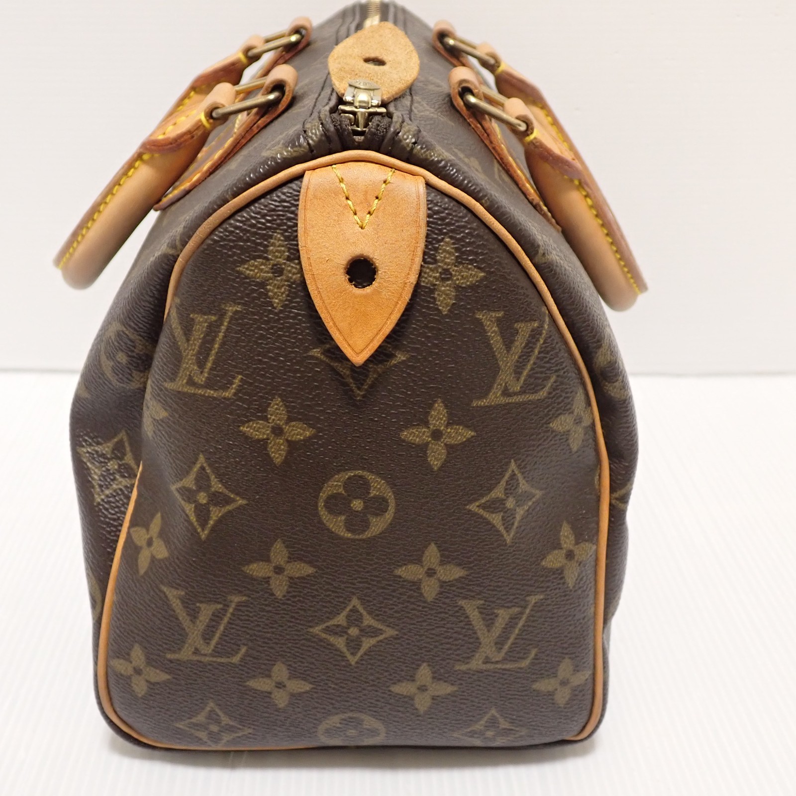 Louis Vuitton Monogram Speedy 25 Purse Bag M41528 Brown Pre-Owned VI0973