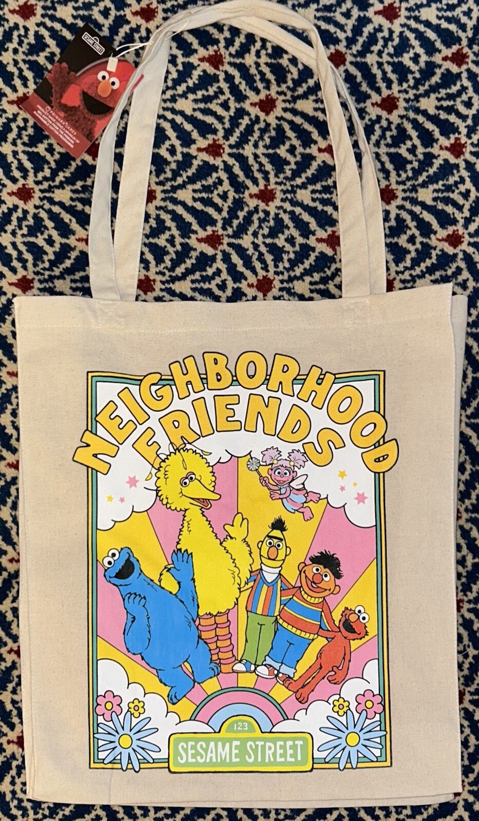 2024 Official Primark UK Exclusive Sesame Street Tote Bag Elmo Big Bird Bert NEW