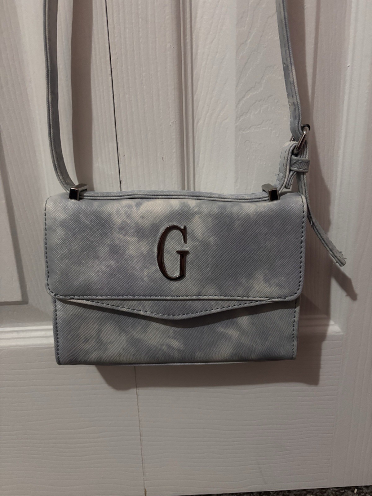 Guess Sky Purse Blue and white