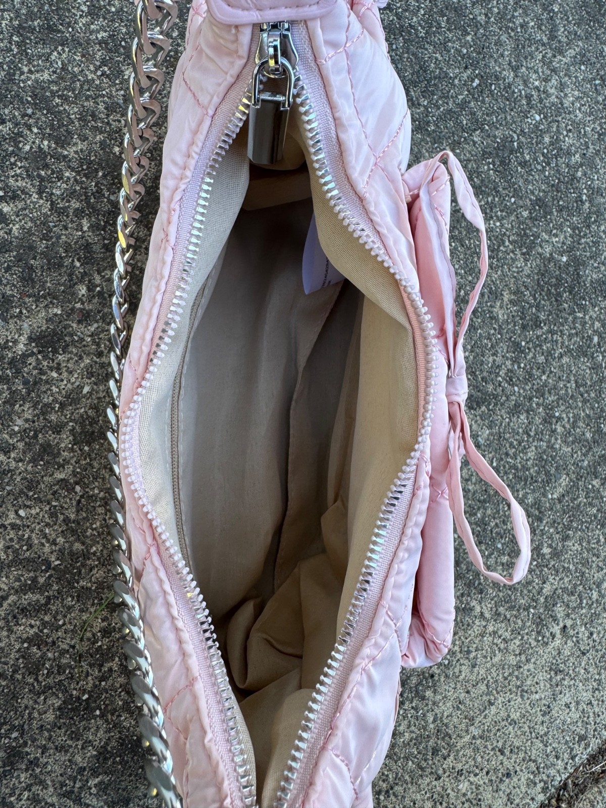 Cider Bowknot Quilted Shoulder Bag Pink Y2K Aesthetic