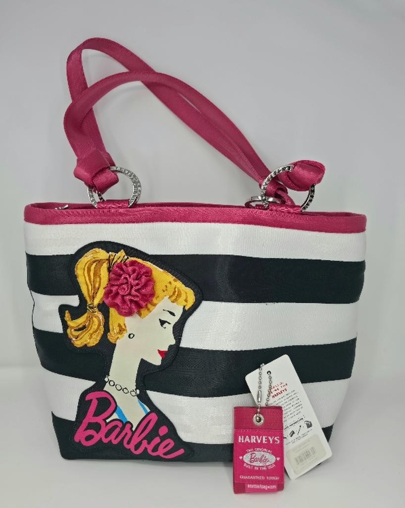 EUC HARVEYS BARBIE CRT TOTE WITH HANGTAG & PAPER TAG~MORE HARVEYS IN STORE